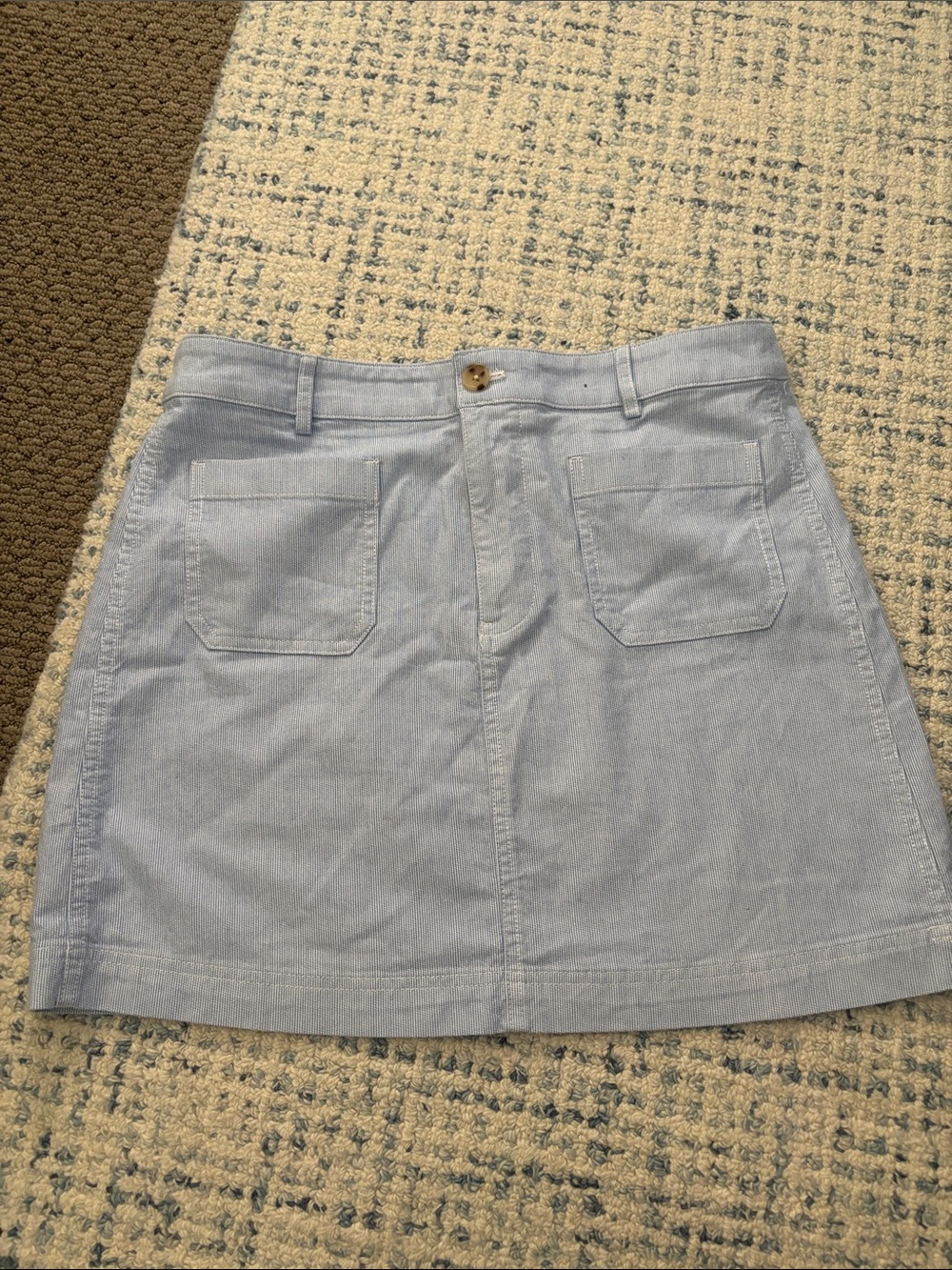 J. Crew Light Blue Pocket A-Line Mini Skirt